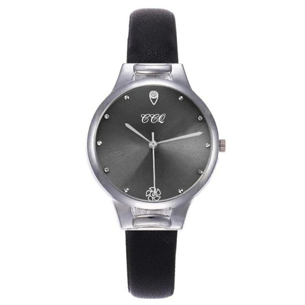 Rhinestone Dial Wristwatch